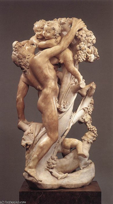 Wikioo.org - The Encyclopedia of Fine Arts - Painting, Artwork by Gian Lorenzo Bernini - A Faun Teased by Children