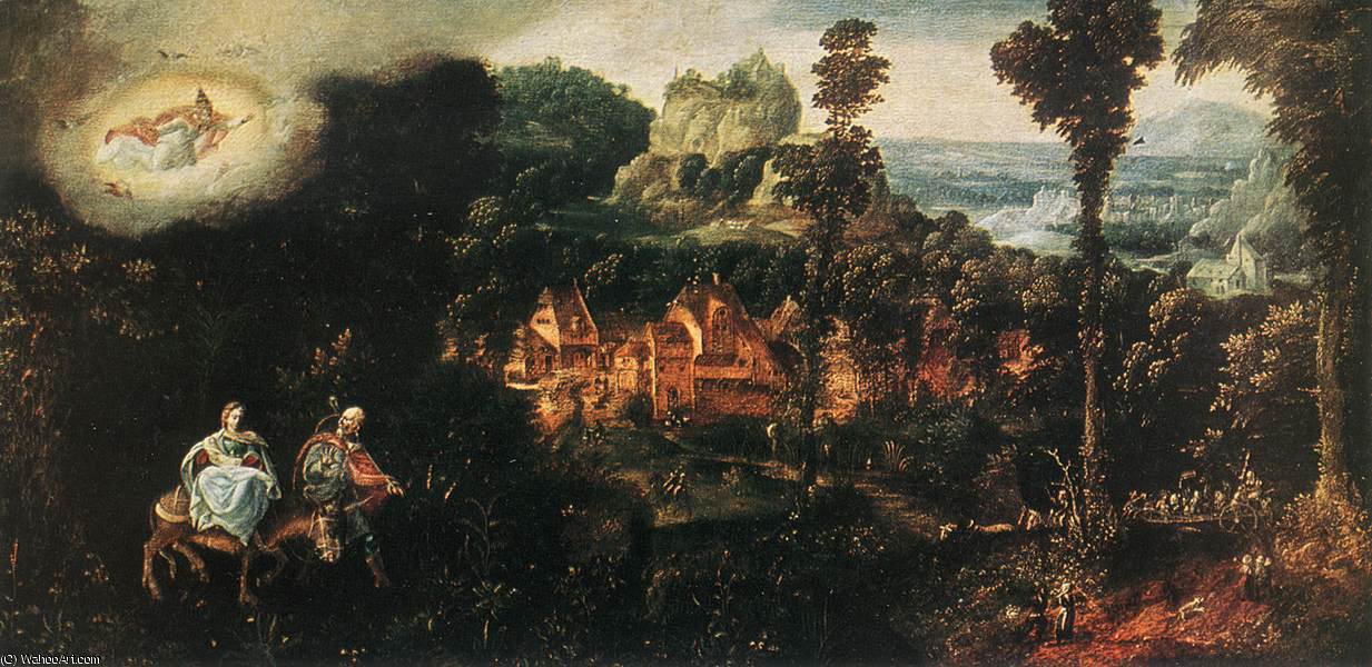 Wikioo.org - The Encyclopedia of Fine Arts - Painting, Artwork by Herri Met De Bles - The Flight into Egypt