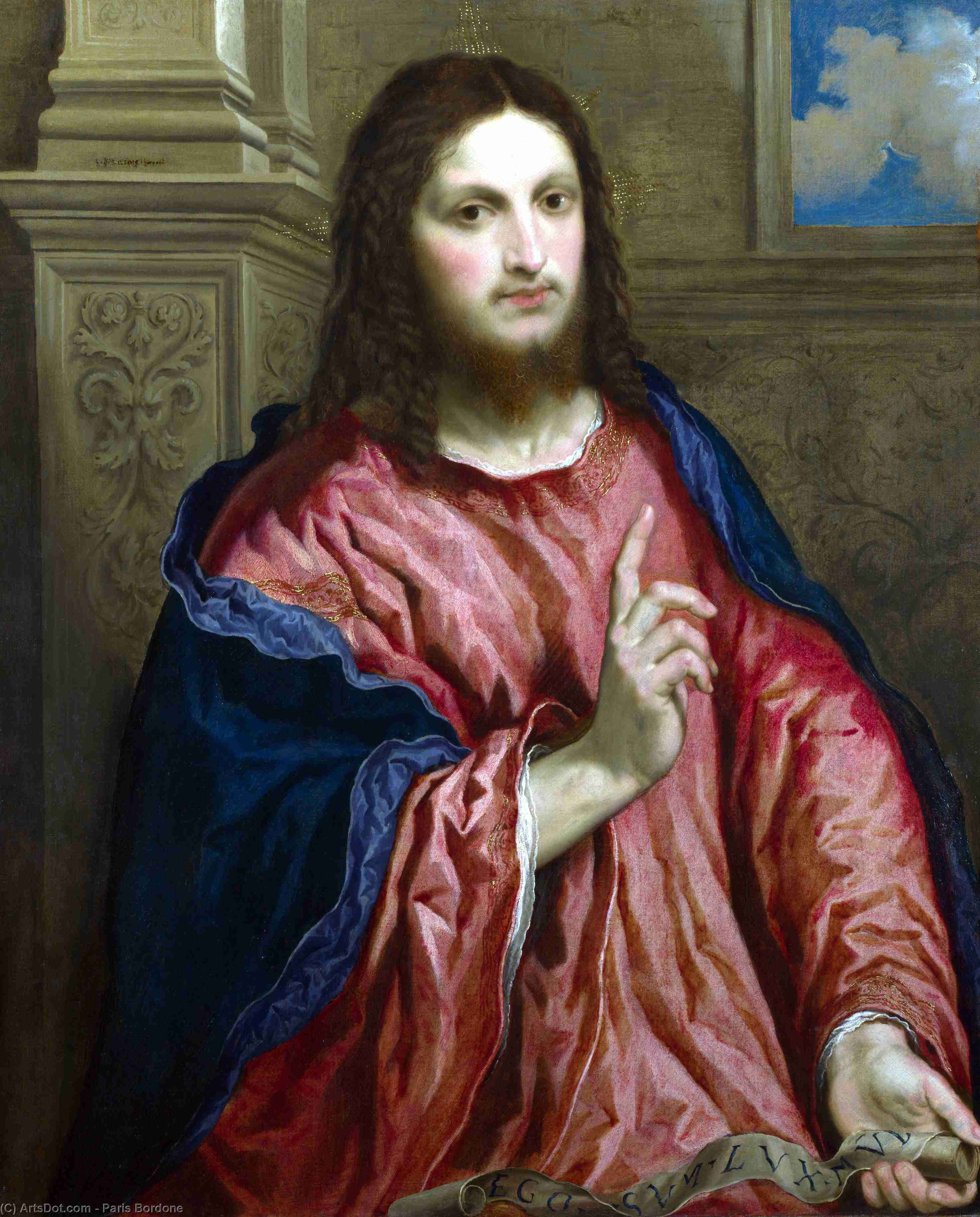 WikiOO.org - Encyclopedia of Fine Arts - Lukisan, Artwork Paris Bordone - Christ as 'The Light of the World'