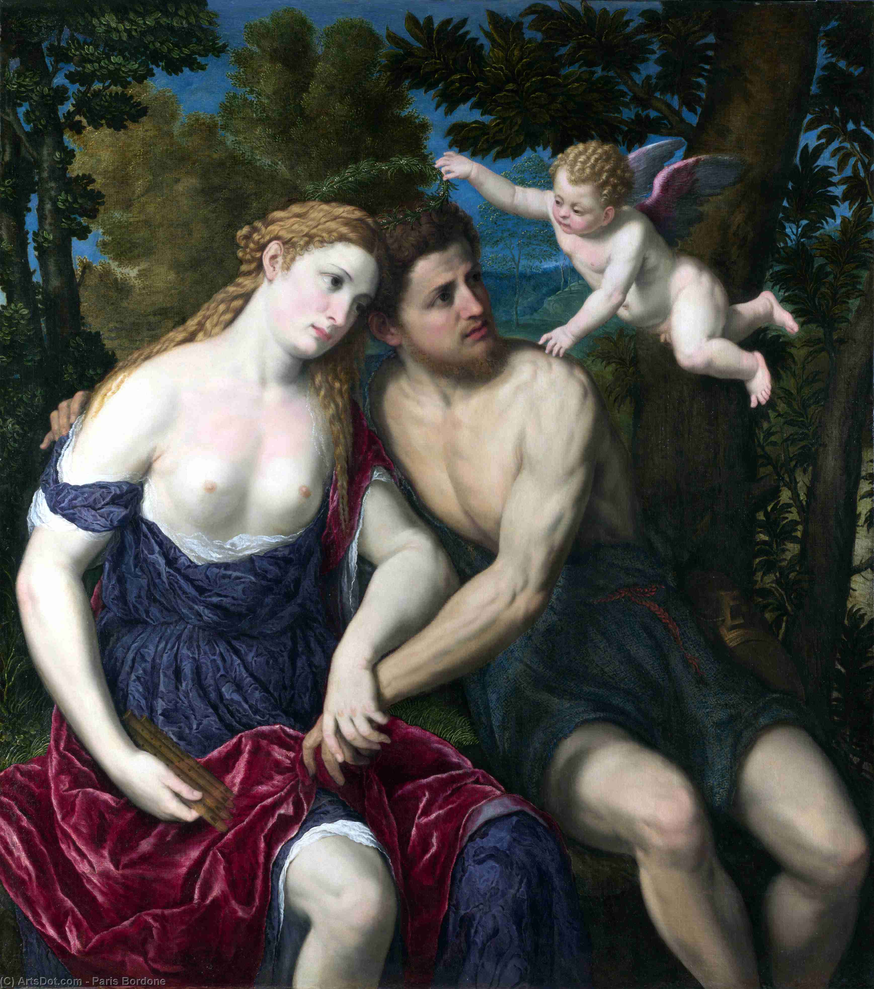 WikiOO.org - Encyclopedia of Fine Arts - Lukisan, Artwork Paris Bordone - A Pair of Lovers