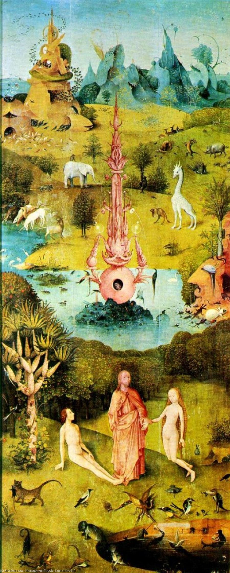 Wikoo.org - موسوعة الفنون الجميلة - اللوحة، العمل الفني Hieronymus Bosch - Lustarnas left
