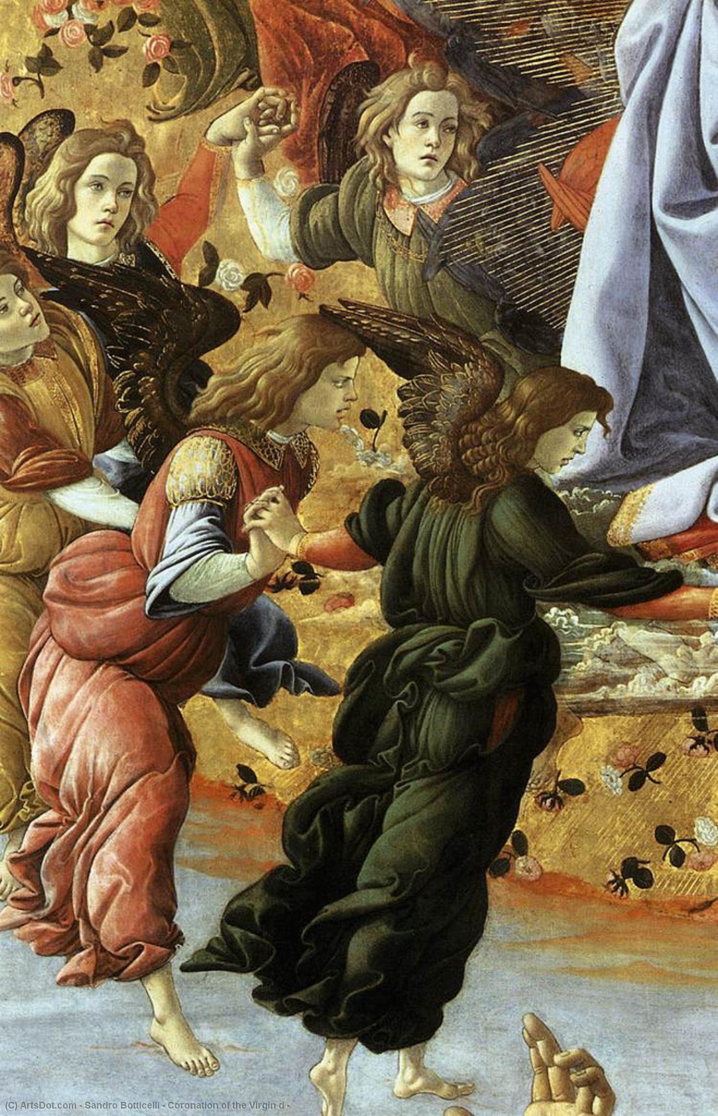 Wikioo.org – La Enciclopedia de las Bellas Artes - Pintura, Obras de arte de Sandro Botticelli - coronación de la virgen Re  -