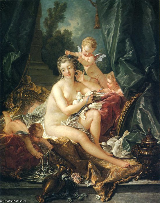 Wikioo.org – La Enciclopedia de las Bellas Artes - Pintura, Obras de arte de François Boucher - La Venus del espejo