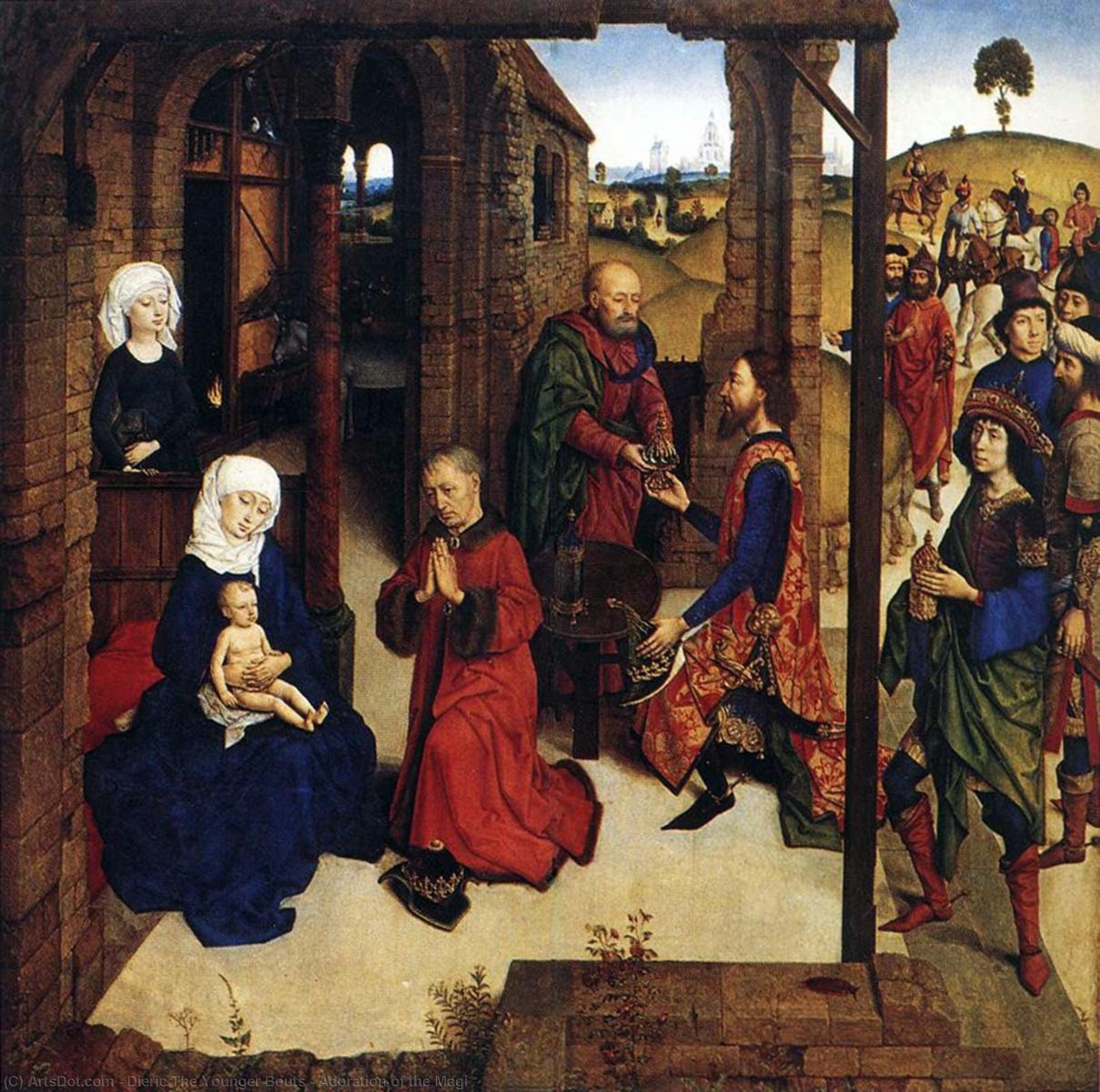 WikiOO.org - Encyclopedia of Fine Arts - Målning, konstverk Dieric The Younger Bouts - Adoration of the Magi