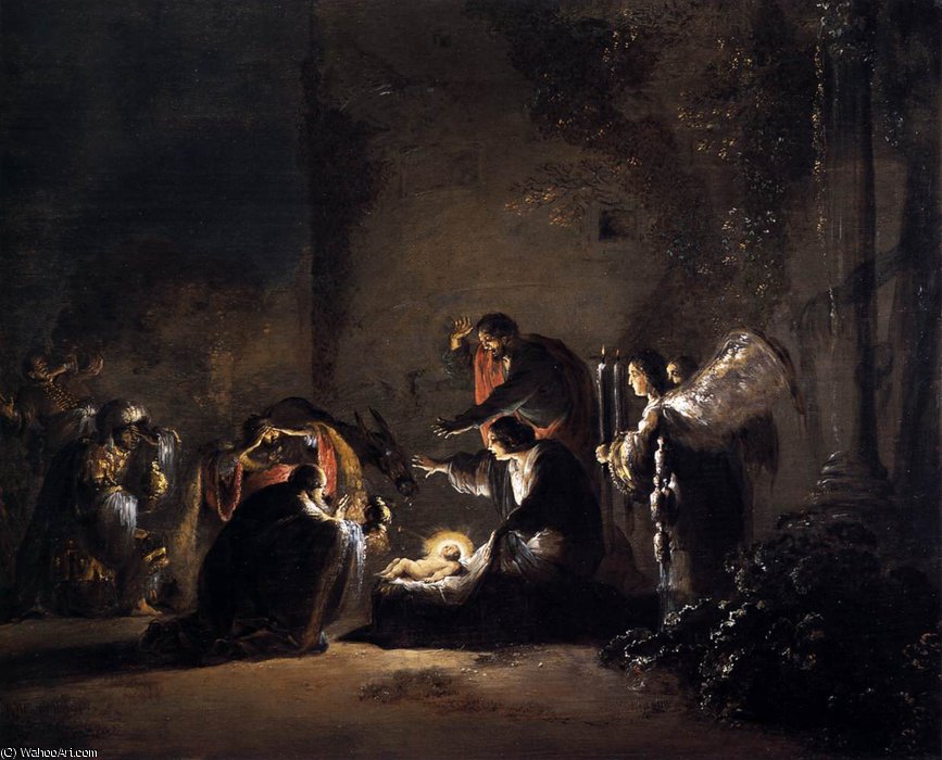 Wikioo.org - Bách khoa toàn thư về mỹ thuật - Vẽ tranh, Tác phẩm nghệ thuật Leonaert Bramer - The Adoration of the Magi