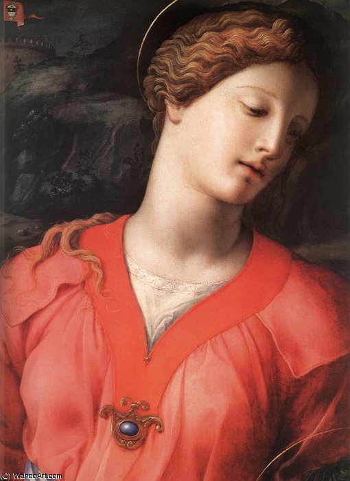 Wikioo.org – L'Enciclopedia delle Belle Arti - Pittura, Opere di Agnolo Bronzino - il panciatichi Santo  famiglia  particolare