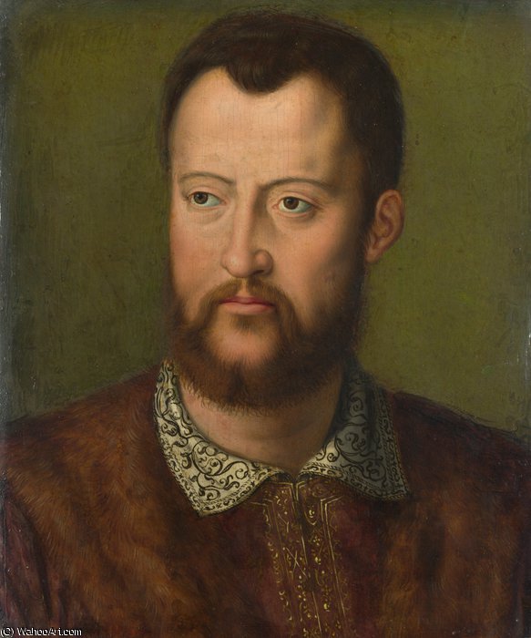 Wikioo.org - The Encyclopedia of Fine Arts - Painting, Artwork by Agnolo Bronzino - Portrait of Cosimo I de' Medici, Grand Duke of Tuscany