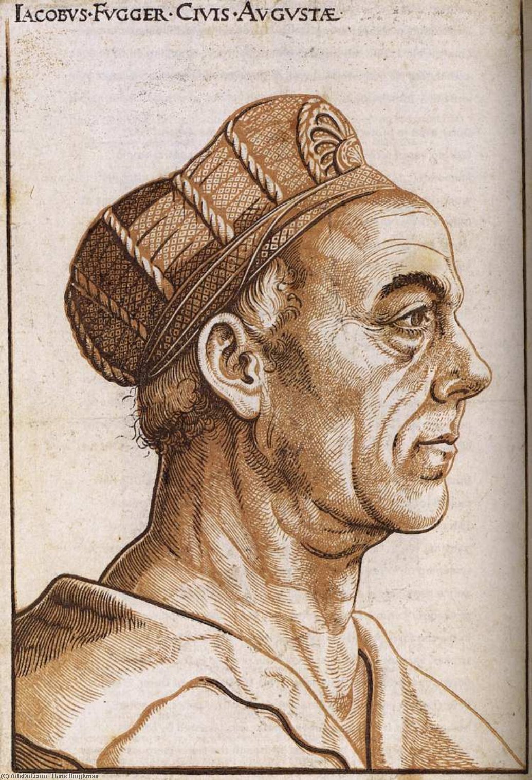 Wikioo.org - The Encyclopedia of Fine Arts - Painting, Artwork by Hans Burgkmair - Portrait of Jacob Fugger