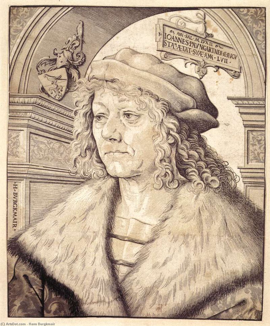 Wikioo.org - The Encyclopedia of Fine Arts - Painting, Artwork by Hans Burgkmair - Portrait of Johannes Paumgartner