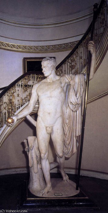 Wikioo.org – La Enciclopedia de las Bellas Artes - Pintura, Obras de arte de Antonio Canova - Napoleón como  Marte  el  Pacificador