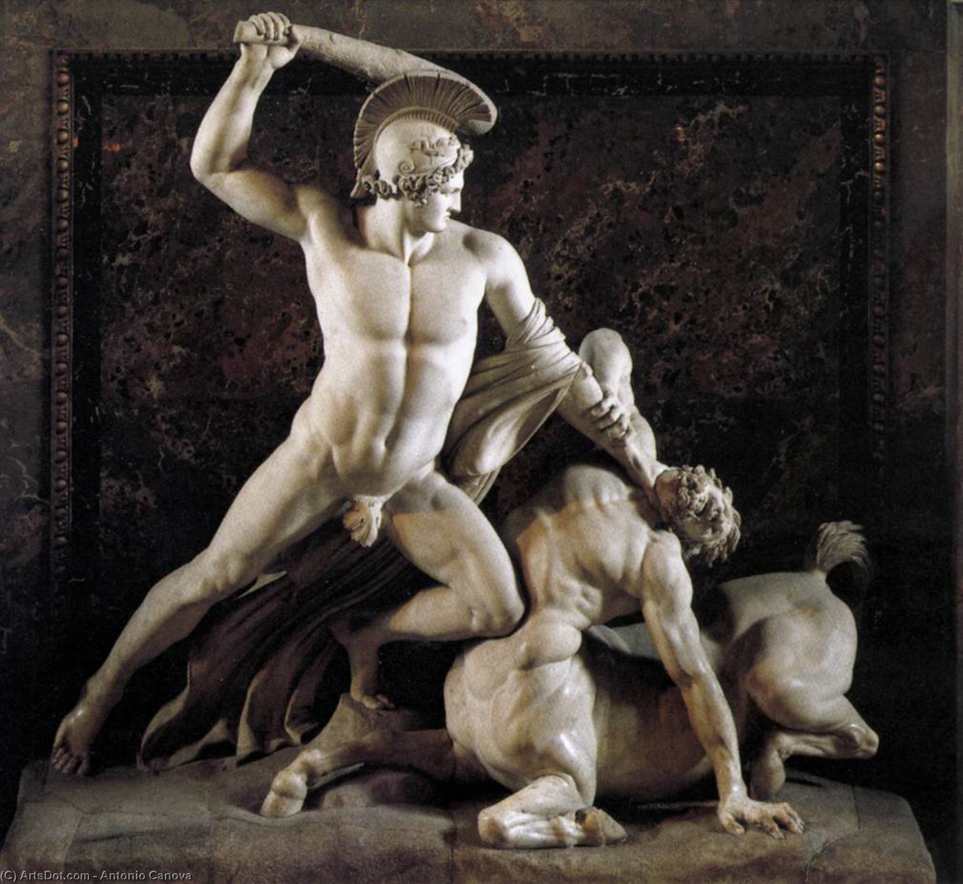 WikiOO.org - Enciclopédia das Belas Artes - Pintura, Arte por Antonio Canova - Theseus and the Centaur
