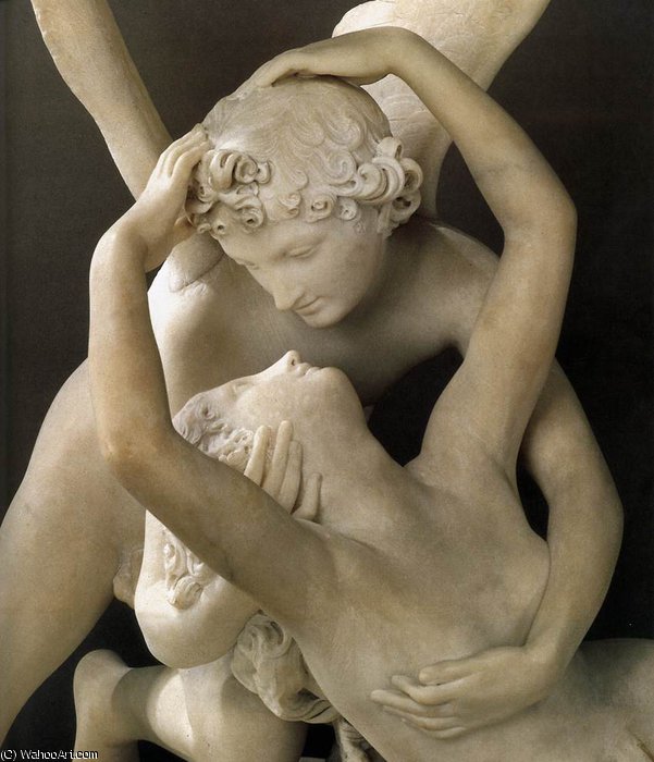 Wikioo.org - The Encyclopedia of Fine Arts - Painting, Artwork by Antonio Canova - Amor and Psyche (detail)