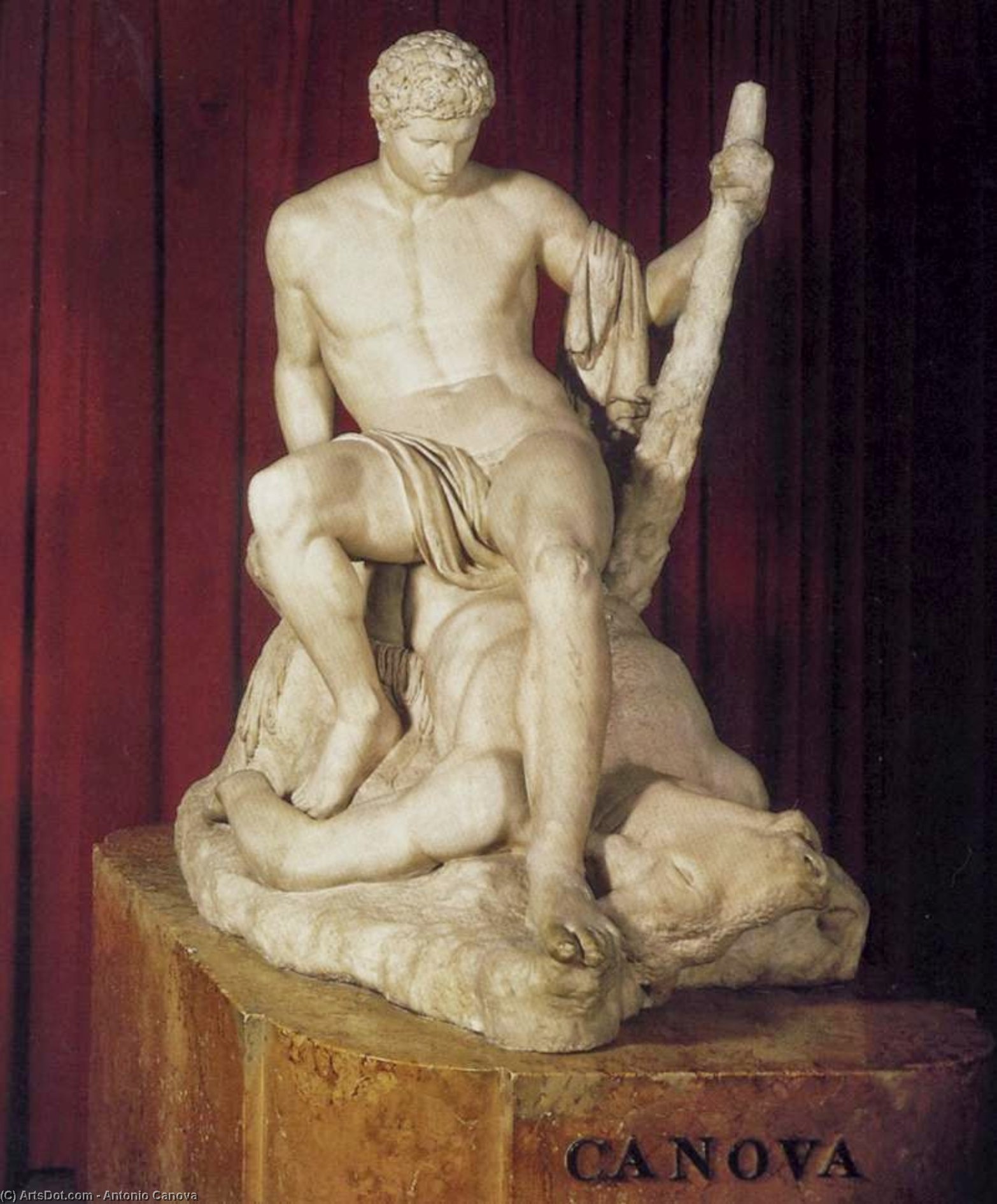 Wikioo.org – La Enciclopedia de las Bellas Artes - Pintura, Obras de arte de Antonio Canova - Teseo asícomo  el  Minotauro