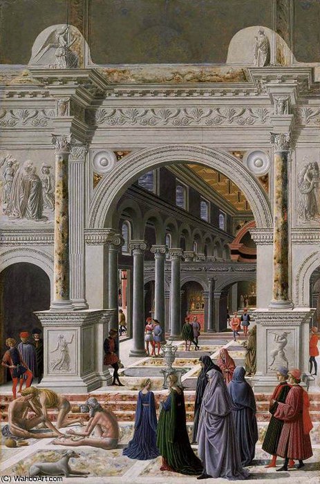 Wikioo.org – La Enciclopedia de las Bellas Artes - Pintura, Obras de arte de Fra Carnevale - Presentación de la Virgen en el Templo