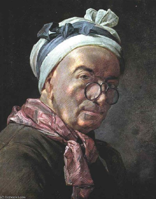WikiOO.org - אנציקלופדיה לאמנויות יפות - ציור, יצירות אמנות Jean-Baptiste Simeon Chardin - Self portrait
