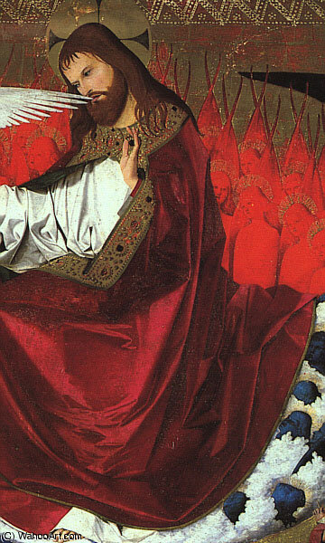 Wikioo.org – L'Encyclopédie des Beaux Arts - Peinture, Oeuvre de Enguerrand Charonton - Le Couronnement de la Vierge, détail