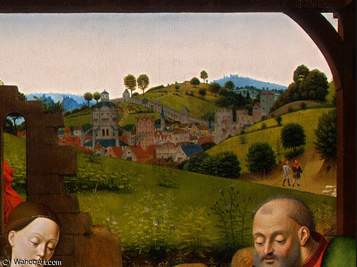 WikiOO.org - Enciclopédia das Belas Artes - Pintura, Arte por Petrus Christus - The Nativity (detail)1