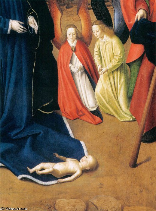WikiOO.org - Encyclopedia of Fine Arts - Festés, Grafika Petrus Christus - The Nativity (detail)4