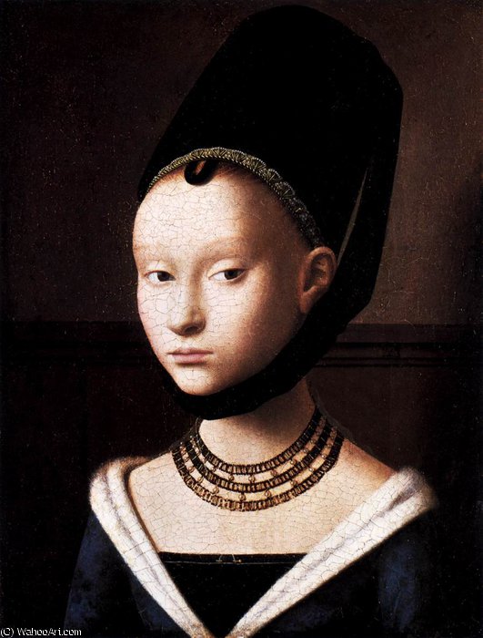WikiOO.org - 百科事典 - 絵画、アートワーク Petrus Christus - の肖像画 若い女の子