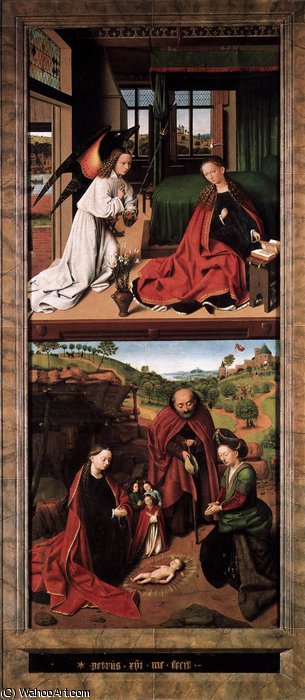 Wikioo.org - The Encyclopedia of Fine Arts - Painting, Artwork by Petrus Christus - Annunciation and Nativity