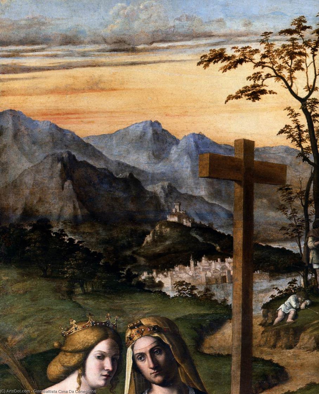 Wikioo.org - The Encyclopedia of Fine Arts - Painting, Artwork by Giovanni Battista Cima Da Conegliano - Adoration of the Shepherds (detail)
