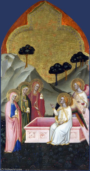 Wikioo.org - The Encyclopedia of Fine Arts - Painting, Artwork by Jacopo Di Cione - The Maries at the Sepulchre