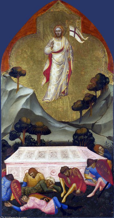 WikiOO.org - 백과 사전 - 회화, 삽화 Jacopo Di Cione - The resurrection