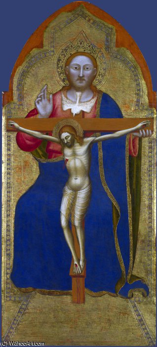 Wikioo.org - The Encyclopedia of Fine Arts - Painting, Artwork by Jacopo Di Cione - The trinity - central pinnacle panel