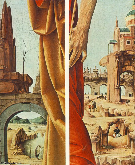 Wikioo.org - The Encyclopedia of Fine Arts - Painting, Artwork by Francesco Del Cossa - griffoni - St Peter and St John the Baptist (details)