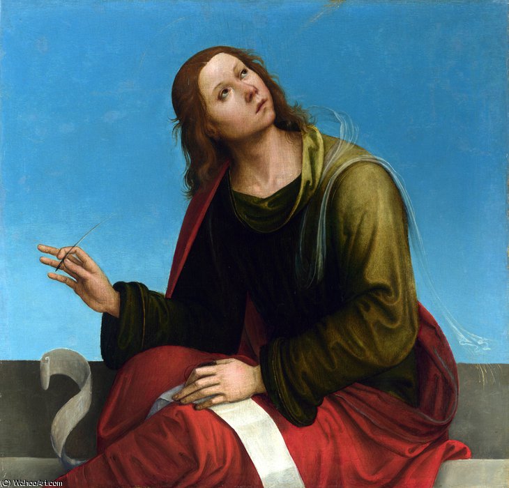 Wikioo.org - สารานุกรมวิจิตรศิลป์ - จิตรกรรม Lorenzo Costa (The Elder) - Saint John the Evangelist