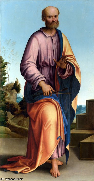 Wikioo.org - The Encyclopedia of Fine Arts - Painting, Artwork by Lorenzo Costa (The Elder) - Saint peter