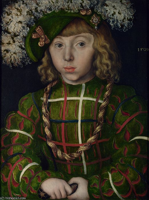 WikiOO.org - Encyclopedia of Fine Arts - Lukisan, Artwork Lucas Cranach The Elder - Portrait of Johann Friedrich the Magnanimous