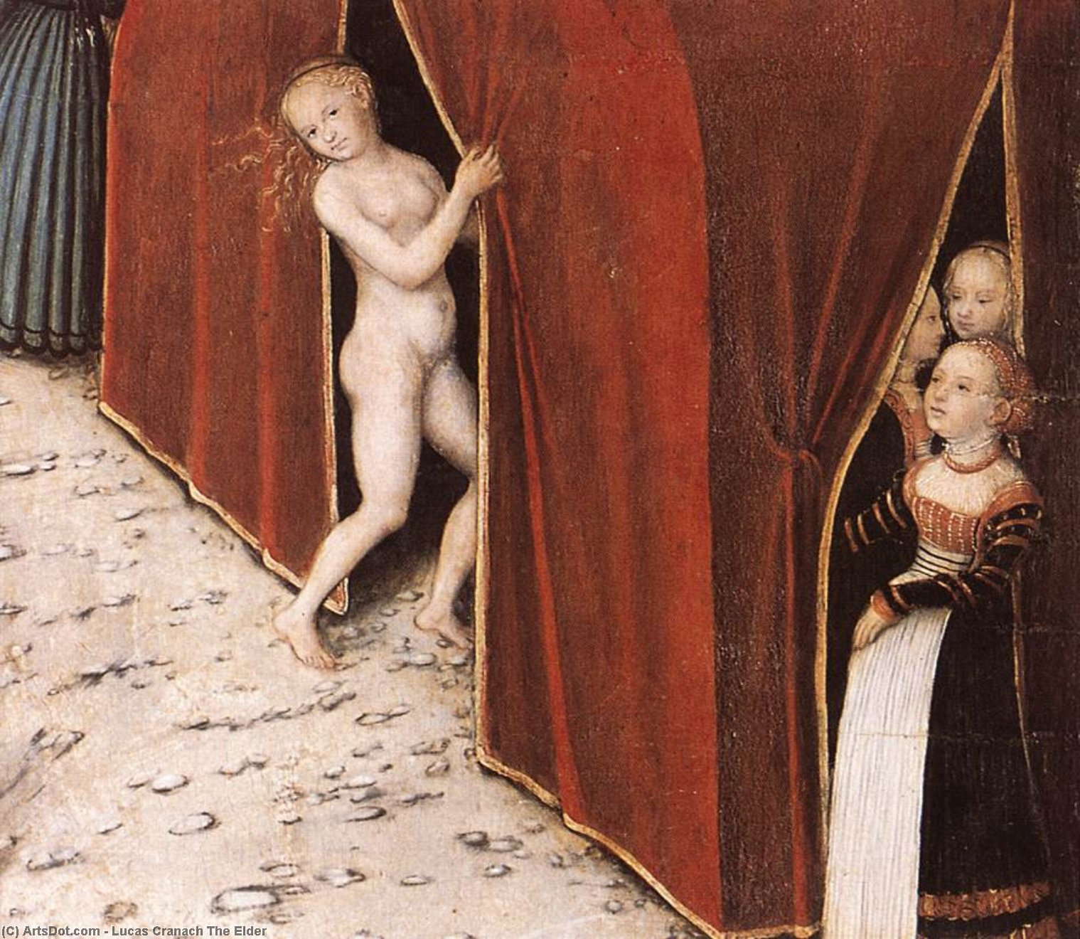 Wikioo.org – La Enciclopedia de las Bellas Artes - Pintura, Obras de arte de Lucas Cranach The Elder - fuente de juventud Detalle  4