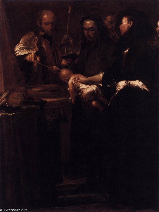 WikiOO.org - Encyclopedia of Fine Arts - Malba, Artwork Giuseppe Maria Crespi - 7 sacraments - Baptism