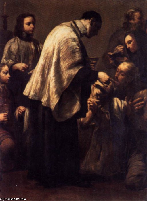 Wikioo.org – L'Encyclopédie des Beaux Arts - Peinture, Oeuvre de Giuseppe Maria Crespi - 7 sacrements - Communion