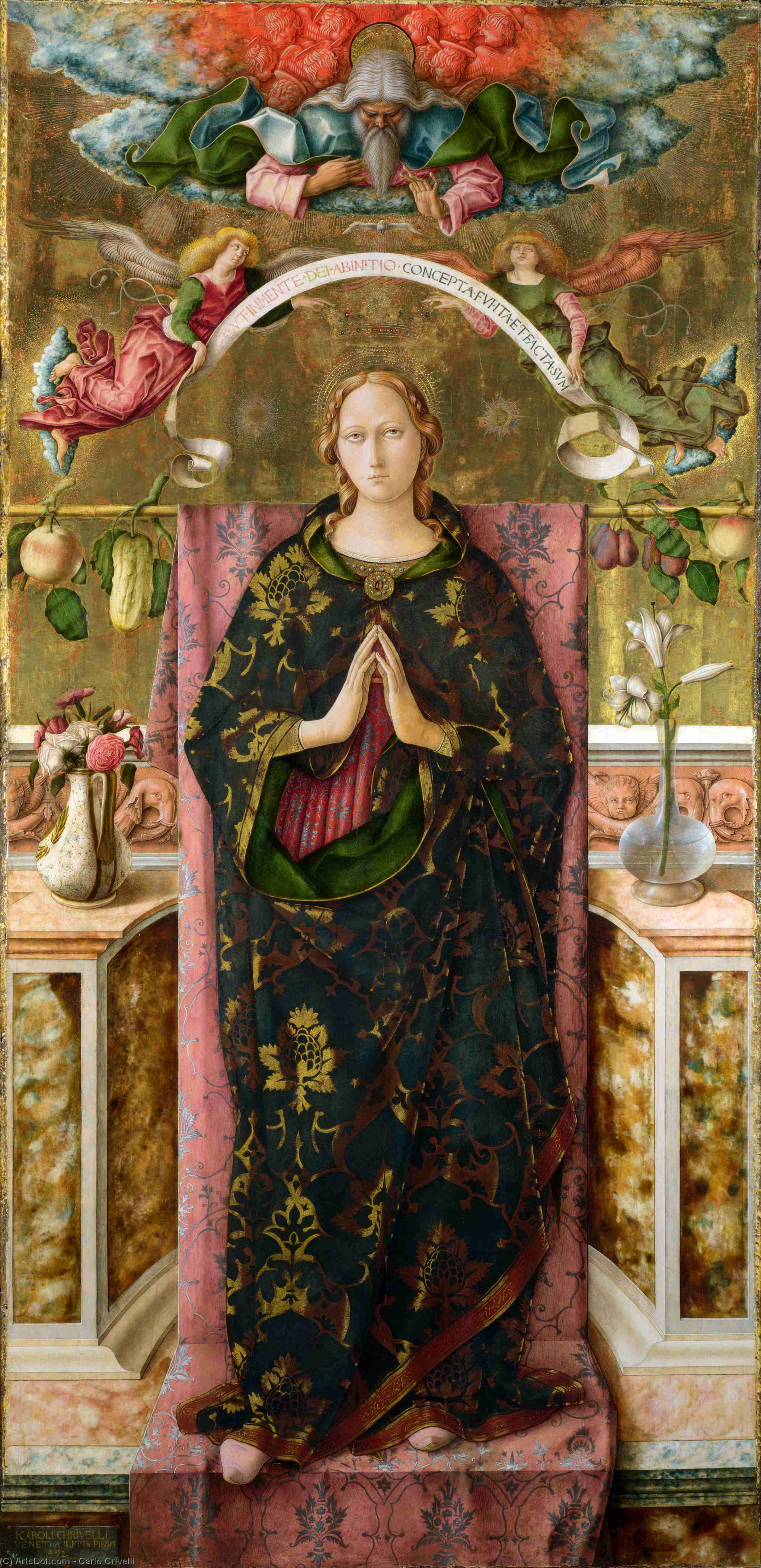 Wikioo.org - The Encyclopedia of Fine Arts - Painting, Artwork by Carlo Crivelli - The immaculate conception
