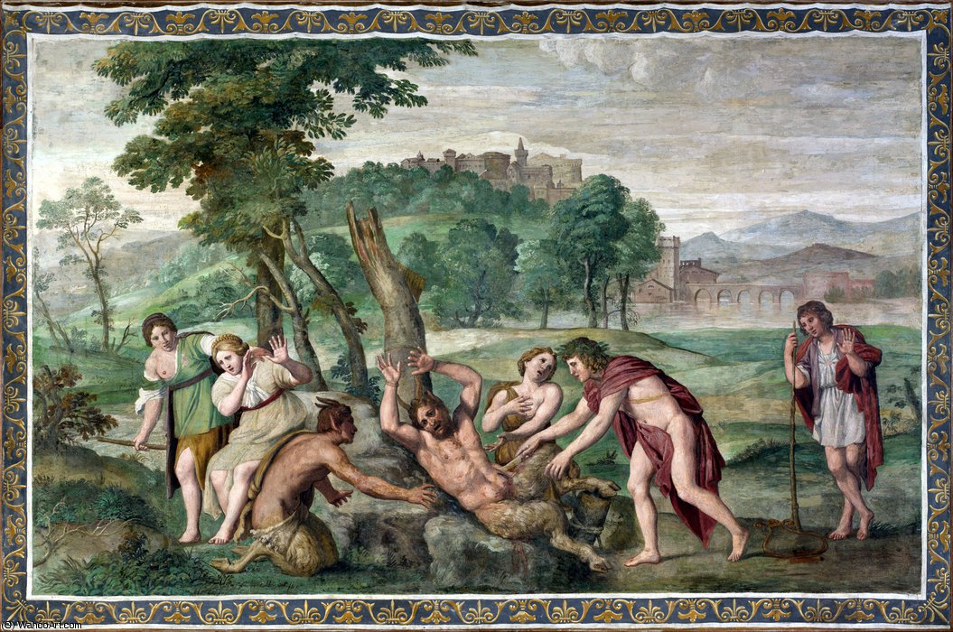 Wikioo.org – La Enciclopedia de las Bellas Artes - Pintura, Obras de arte de Domenichino (Domenico Zampieri) - El Flaying de Marsias