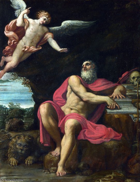Wikioo.org - สารานุกรมวิจิตรศิลป์ - จิตรกรรม Domenichino (Domenico Zampieri) - The Vision of Saint Jerome