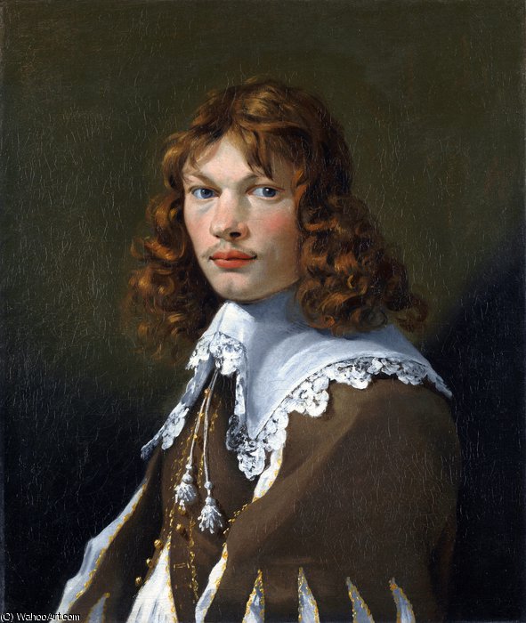 Wikioo.org - The Encyclopedia of Fine Arts - Painting, Artwork by Karel Dujardin - Portrait of a Young Man (Self Portrait)