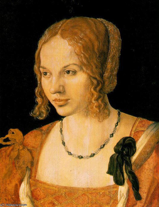 WikiOO.org - Encyclopedia of Fine Arts - Maleri, Artwork Albrecht Durer - Portrait of a Venetian Woman