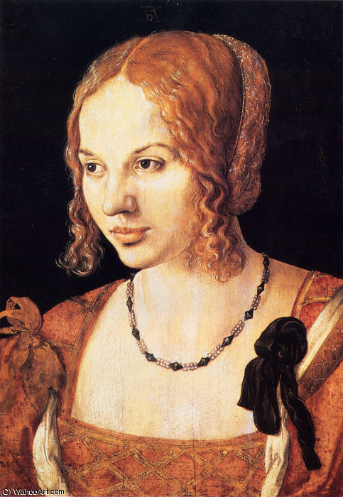 WikiOO.org - Encyclopedia of Fine Arts - Maleri, Artwork Albrecht Durer - Young venetian woman