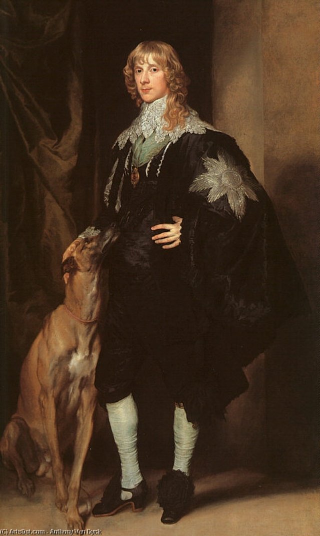 Wikioo.org - The Encyclopedia of Fine Arts - Painting, Artwork by Anthony Van Dyck - James Stewart, Duke of Richmond and Lennox
