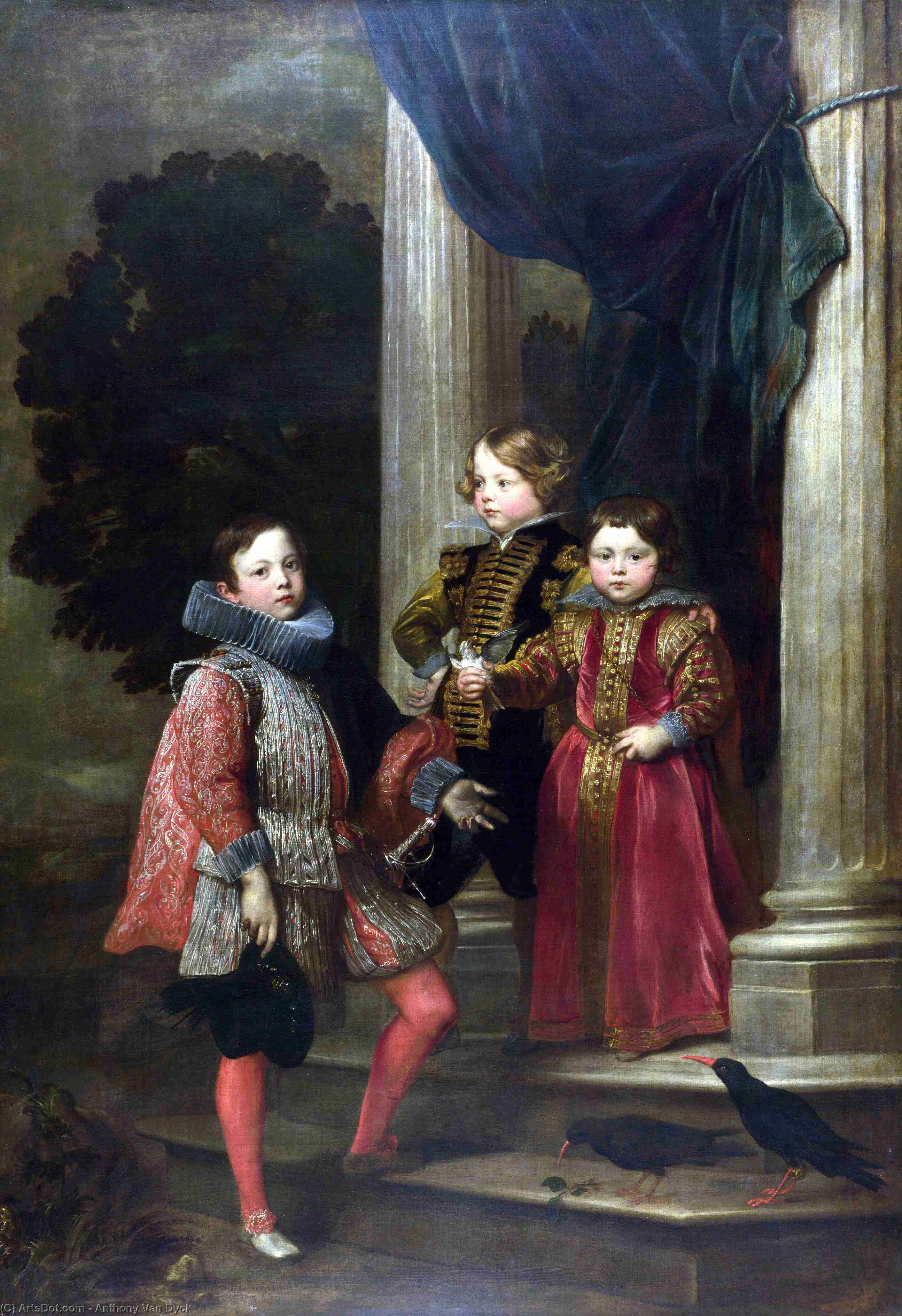 Wikioo.org - The Encyclopedia of Fine Arts - Painting, Artwork by Anthony Van Dyck - The balbi children