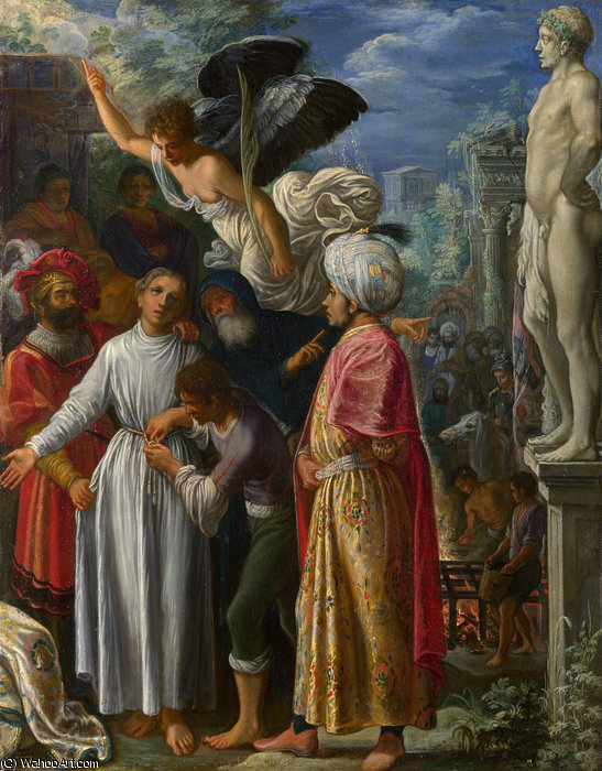 Wikioo.org - The Encyclopedia of Fine Arts - Painting, Artwork by Adam Elsheimer - Saint Lawrence prepared for Martyrdom