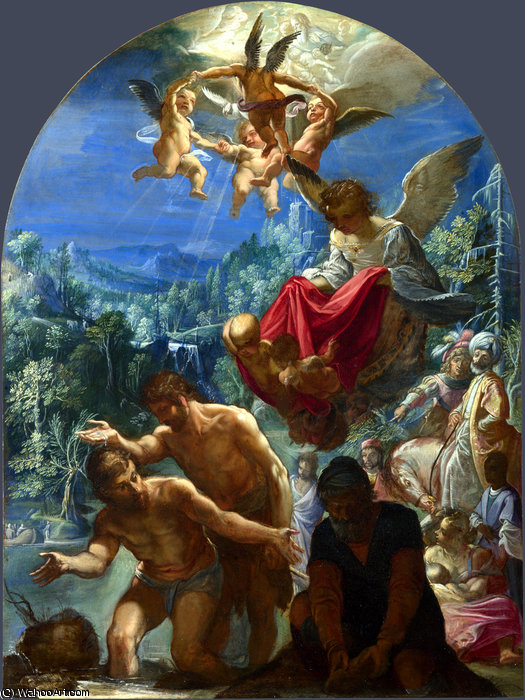 WikiOO.org - Encyclopedia of Fine Arts - Maalaus, taideteos Adam Elsheimer - The Baptism of Christ