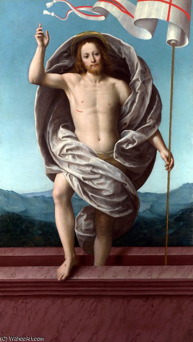 WikiOO.org – 美術百科全書 - 繪畫，作品 Gaudenzio Ferrari - 耶稣从坟墓中上升