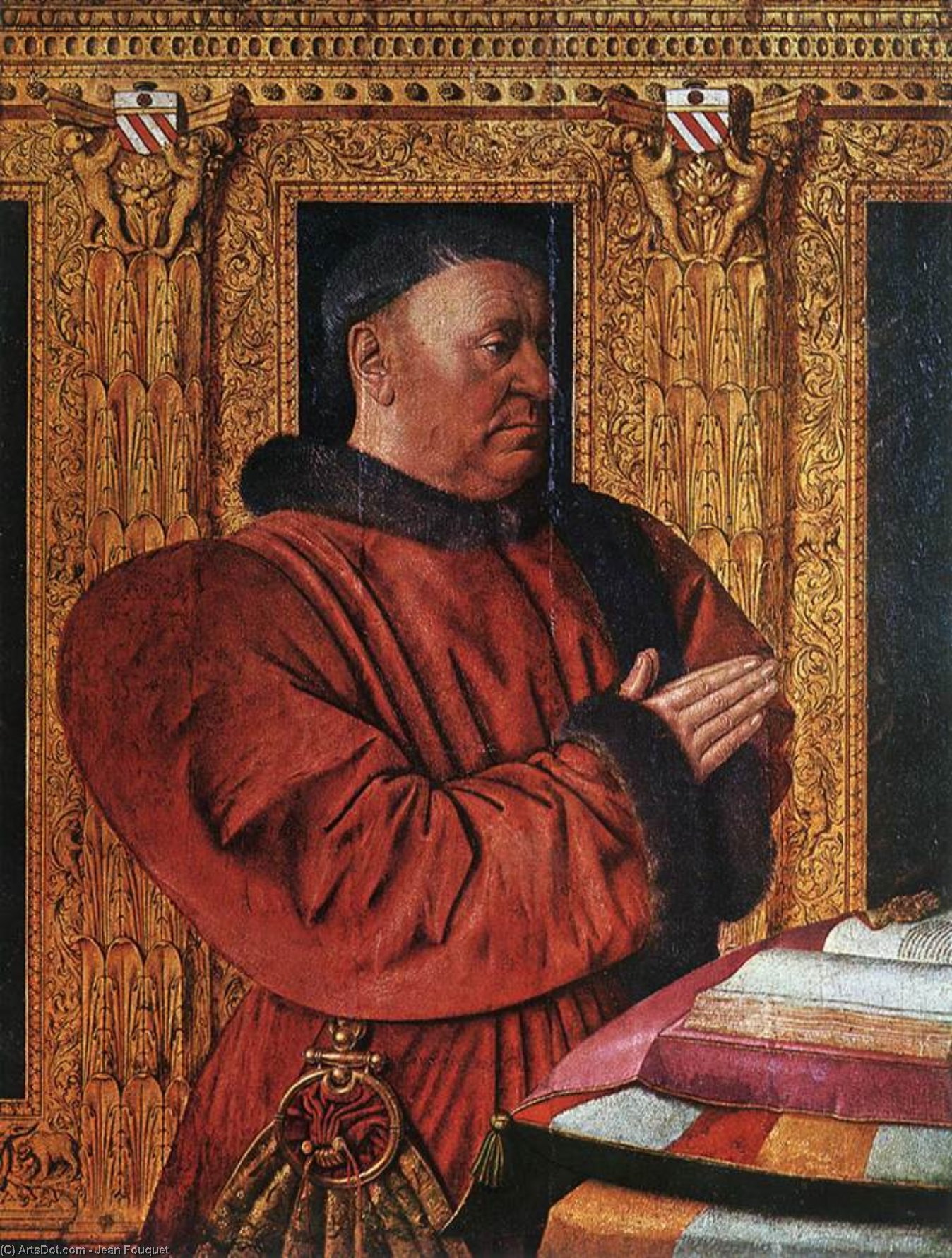 WikiOO.org - 백과 사전 - 회화, 삽화 Jean Fouquet - Portrait of Guillaume Jouvenel des Ursins