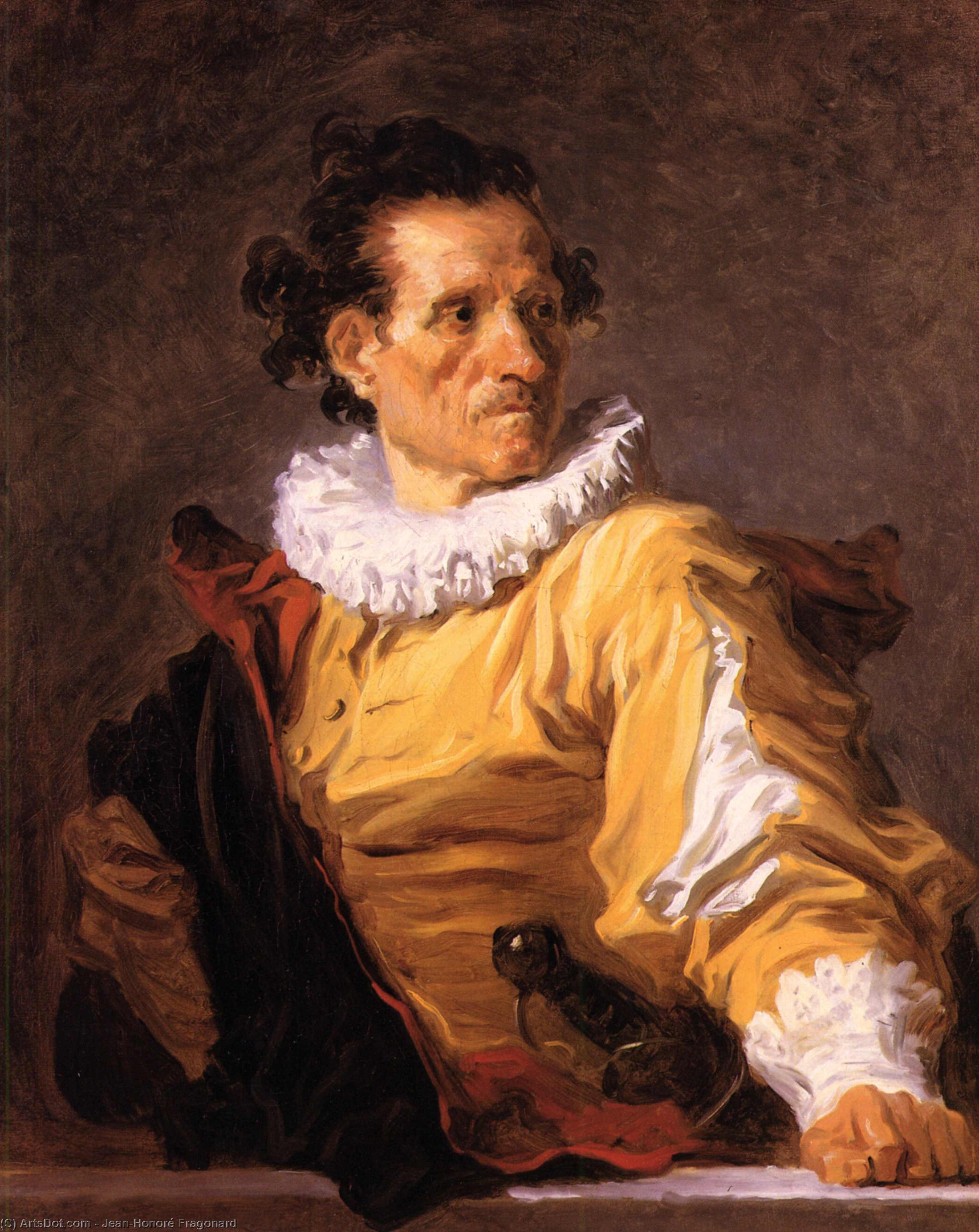 Wikioo.org - The Encyclopedia of Fine Arts - Painting, Artwork by Jean-Honoré Fragonard - Portrait of a Man Called the Warrior