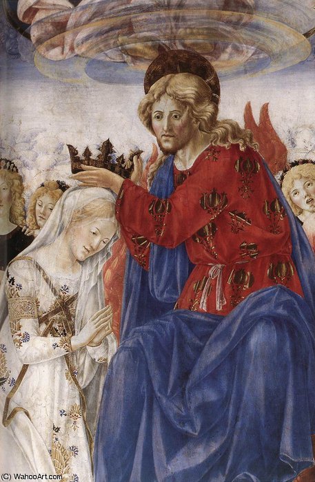 Wikioo.org – La Enciclopedia de las Bellas Artes - Pintura, Obras de arte de Francesco Di Giorgio Martini - La coronación de la Virgen (detalle)