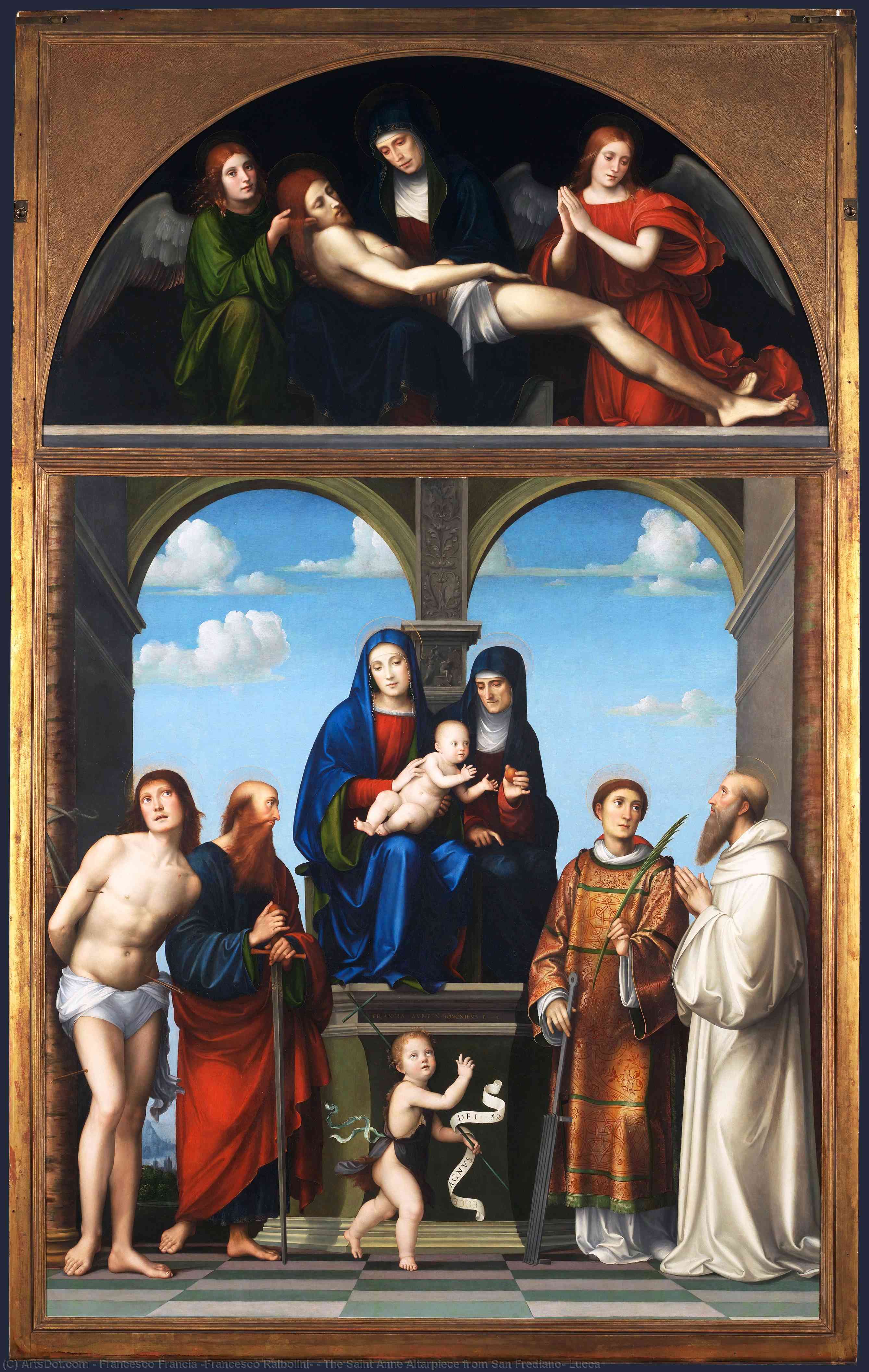 Wikioo.org - The Encyclopedia of Fine Arts - Painting, Artwork by Francesco Francia (Francesco Raibolini) - The Saint Anne Altarpiece from San Frediano, Lucca
